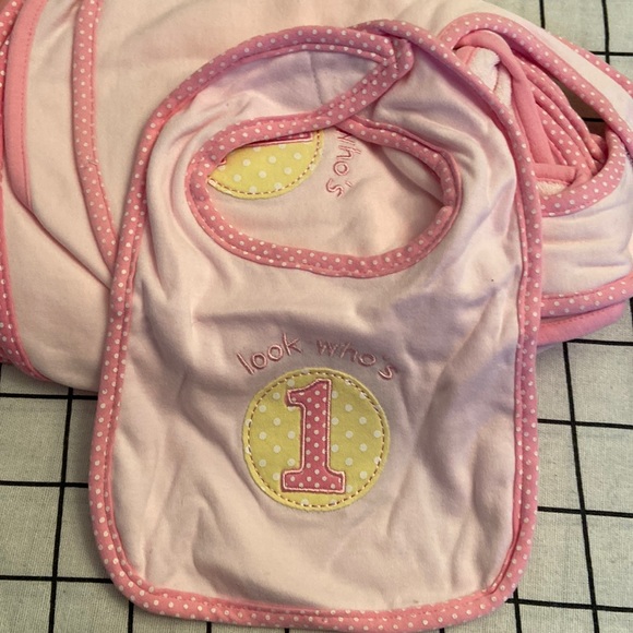 Baby girl 1st birthday bib - Picture 7 of 7